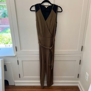 Anthropologie Leifsdottir olive green jumpsuit